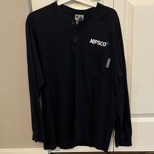 Nipsco fireproof Black Long Sleeve Shirt